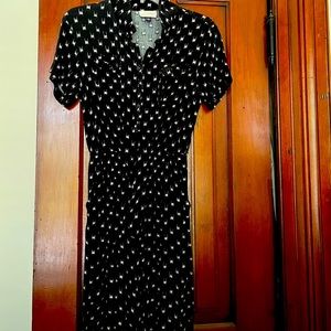 Black with white pattern jumpsuit